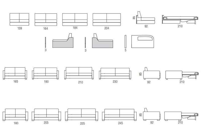 Duke, Sofa or sofa bed - Bonbon Compact Living