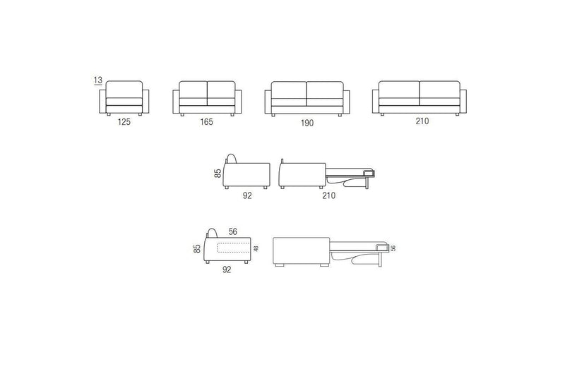 Lampo E-motion, Sofa or sofa bed - Bonbon Compact Living