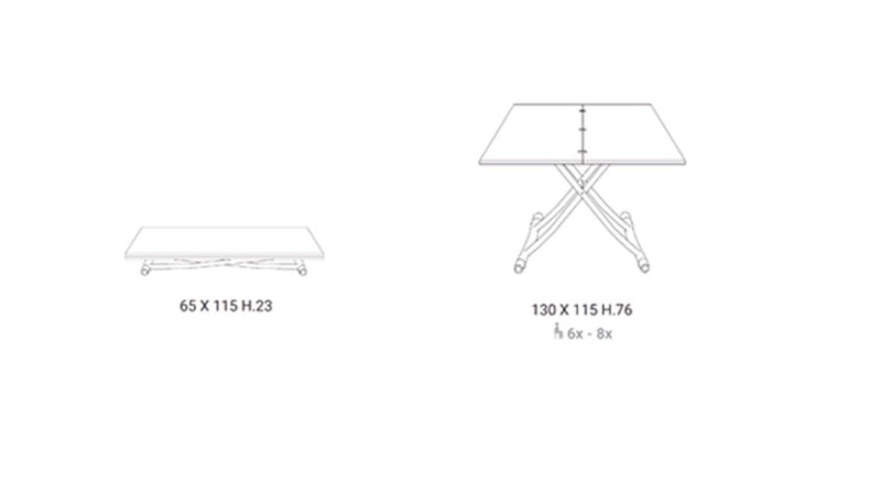 Sydney and Sydney Cr, Coffee to dining table - Bonbon Compact Living